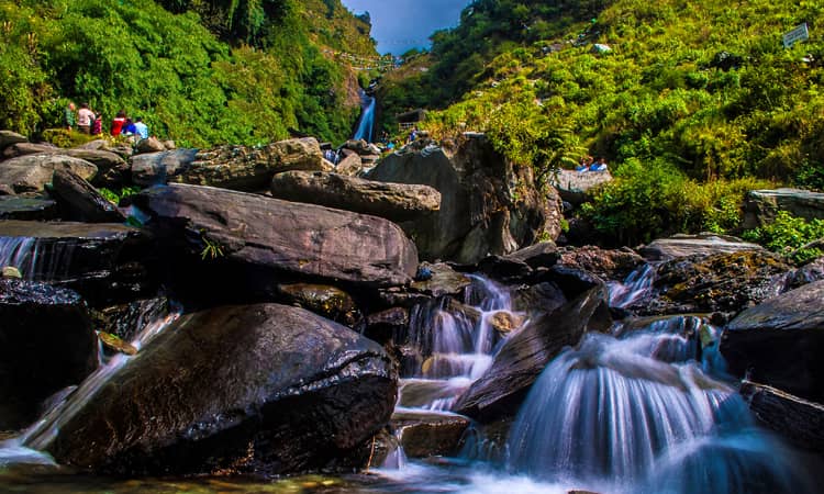 Bhagsu Falls (Bhagsunag Waterfall) in Mcleodganj, Dharamshala Bhagsu Falls (Bhagsunag Waterfall) in Mcleodganj, Dharamshala