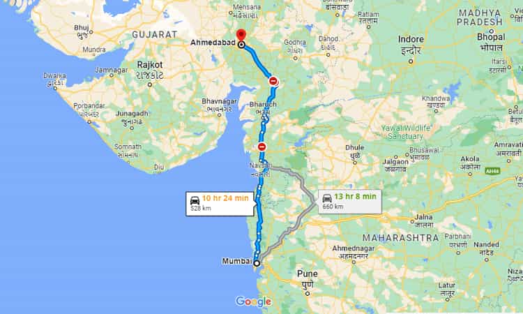 Mumbai to Ahmedabad Distance Mumbai to Ahmedabad Distance